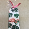 Lesezeichen - Designpapier - Flamingos - Monstera