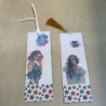 Lesezeichen - Designpapier - Girl - Stars - Frau - Sterne