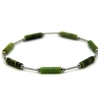 Chrysopras-Armband (elastisch) in Grün mit Edelstahl-Elementen