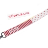 Schlüsselband...kleines Tüdelband...rot...gelb...weiß