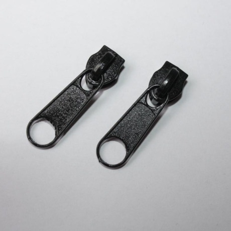 Reißverschluss schwarz 1 m & 2 St. Zipper - 5 mm Schiene Endlos