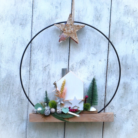 Tür Kranz Weihnachten Loop Adventsdeko Hänger Wand Fenster Tür