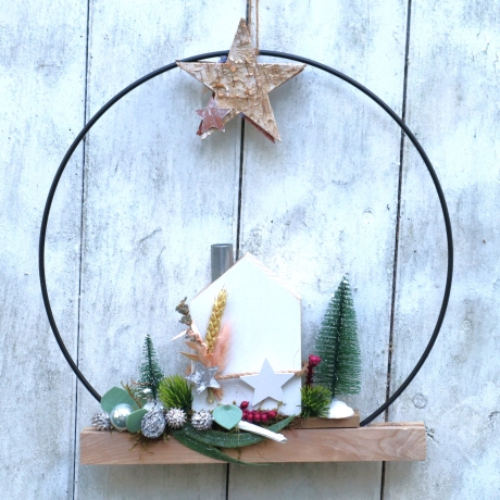 Tür Kranz Weihnachten Loop Adventsdeko Hänger Wand Fenster Tür