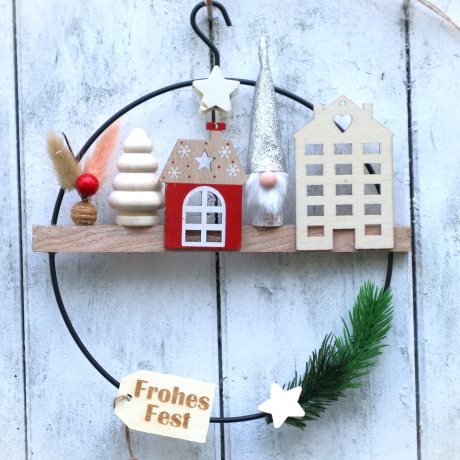 Tür Kranz Weihnachten Loop Adventsdeko Hänger Wand Fenster Tür