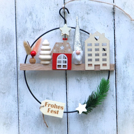 Tür Kranz Weihnachten Loop Adventsdeko Hänger Wand Fenster Tür