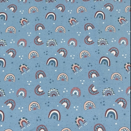 Jersey Stoff Regenbogen | Meterware | Baumwolljersey|Kinderstoffe