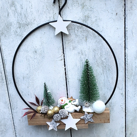 Tür Kranz Weihnachten Loop Adventsdeko Hänger Wand Fenster Tür