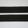 Jersey Schrägband schwarz 20 mm / 10 mm elastisches Band