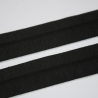 Jersey Schrägband schwarz 20 mm / 10 mm elastisches Band