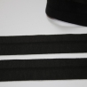 Jersey Schrägband schwarz 20 mm / 10 mm elastisches Band