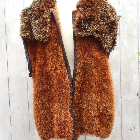 Weste gestrickt große Größe Überwurf braun Oberteil Jacke