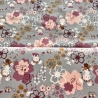 Baumwoll Jersey Meterware Maus Schildkröte Blumen lila rosa