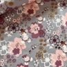Baumwoll Jersey Meterware Maus Schildkröte Blumen lila rosa