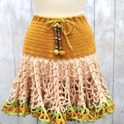 Rock gehäkelt Tellerrock Häkelrock Häkelmode Einzelstück