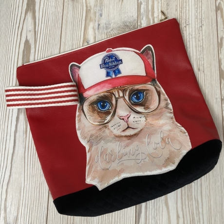 Projekttasche -Blinkekatze -REDUZIERT