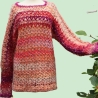 Pullover gehäkelt Tunika Pulunder Mode unisex Handarbeit