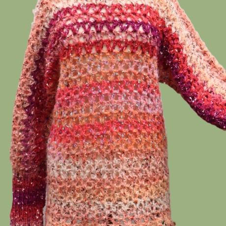 Pullover gehäkelt Tunika Pulunder Mode unisex Handarbeit