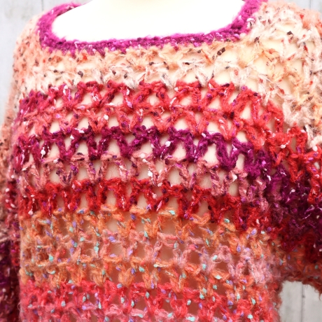 Pullover gehäkelt Tunika Pulunder Mode unisex Handarbeit