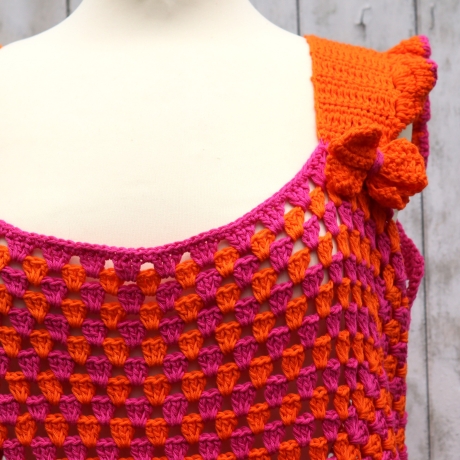 Pullover gehäkelt Tunika Pulunder Mode unisex Handarbeit