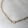 925 Sterling Silber Gliederkette vergoldet mit Zirkonia besetzt
