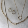 925 Sterling Silber Gliederkette vergoldet mit Zirkonia besetzt