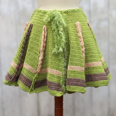 Rock gehäkelt Tellerrock Häkelrock Häkelmode Einzelstück
