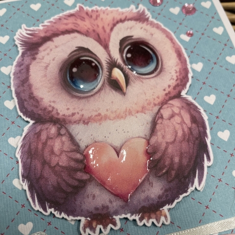 Freundschaftskarte - Valentinstag - Liebe - Eule - vermisse Dich