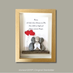 Steinbild Mama – Trauergeschenk handgemacht personalisierbar