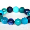 Polaris-Kugel-Armband (elastisch) in Blau und Türkis-Nuancen