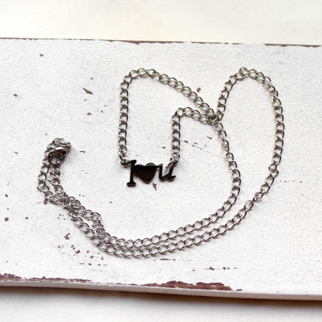 I love you • Kette silber | Halsschmuck | Geschenkidee