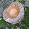 Kirsch Holz Schale mit Rinde / natürlich
