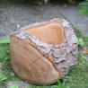 Kirsch Holz Schale mit Rinde / natürlich