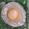 Kirsch Holz Schale mit Rinde / natürlich