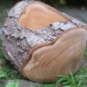 Kirsch Holz Schale mit Rinde / natürlich