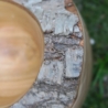 Kirsch Holz Schale mit Rinde / natürlich
