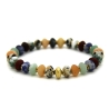 buntes Edelstein-Armband (elastisch) mit vergoldeten Elementen