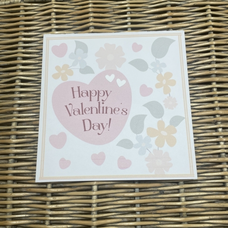 Karte Valentinstag - Happy Valentine's Day! - weiß
