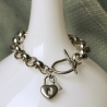 Armband Edelstahl Schloß Schlüssel wasserfest