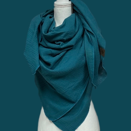 Musselin Tuch XXL | Schal | Halstuch | Dreieckstuch | 42 Farben