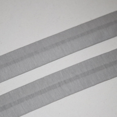 Schrägband Jersey mit Elasthan-Anteil grau hellgrau 20 mm