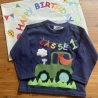 Geburtstagsshirt mit Applikation Traktor, T-Shirt Kinder,ab Gr.92