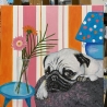 Handgemaltes Bild Mops Acryl auf Leinwand kaufen