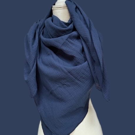 Musselin Tuch XXL | Schal | Halstuch | Dreieckstuch | 42 Farben