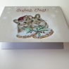 Weihnachtskarte Klappkarte Mäuse Handarbeit