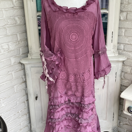 Kleid Größe 38 bis 52 Lagenlook Oversized Baumwolle