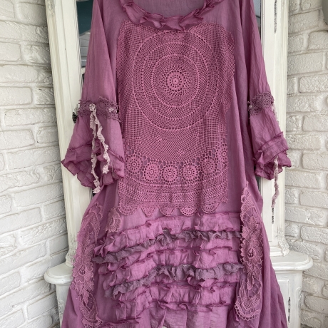 Kleid Größe 38 bis 52 Lagenlook Oversized Baumwolle