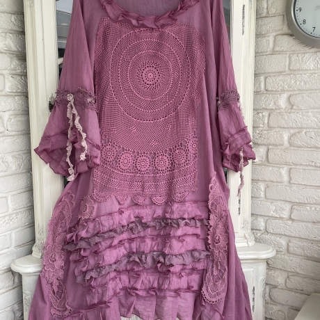 Kleid Größe 38 bis 52 Lagenlook Oversized Baumwolle