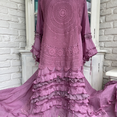 Kleid Größe 38 bis 52 Lagenlook Oversized Baumwolle