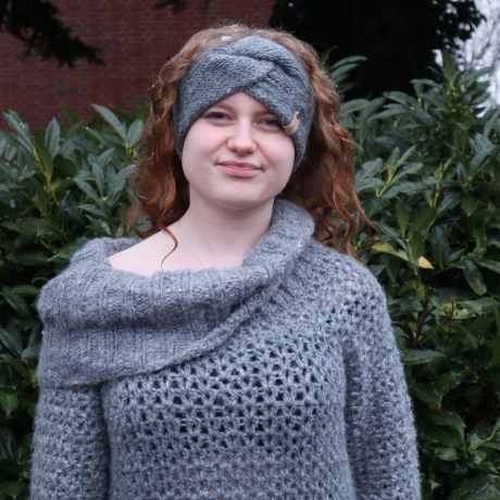 Minikleid Long Pullover gehäkelt Oberteil Tunika mit Wolle grau 