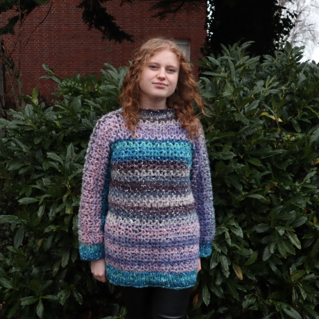 Pullover gehäkelt Tunika Pulunder Mode unisex Handarbeit